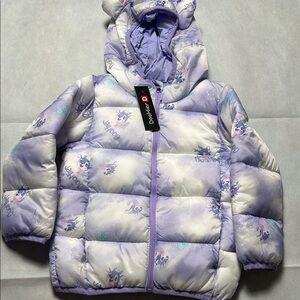 Dooheir puffer child’s coat with ears in the hood NWT size 4